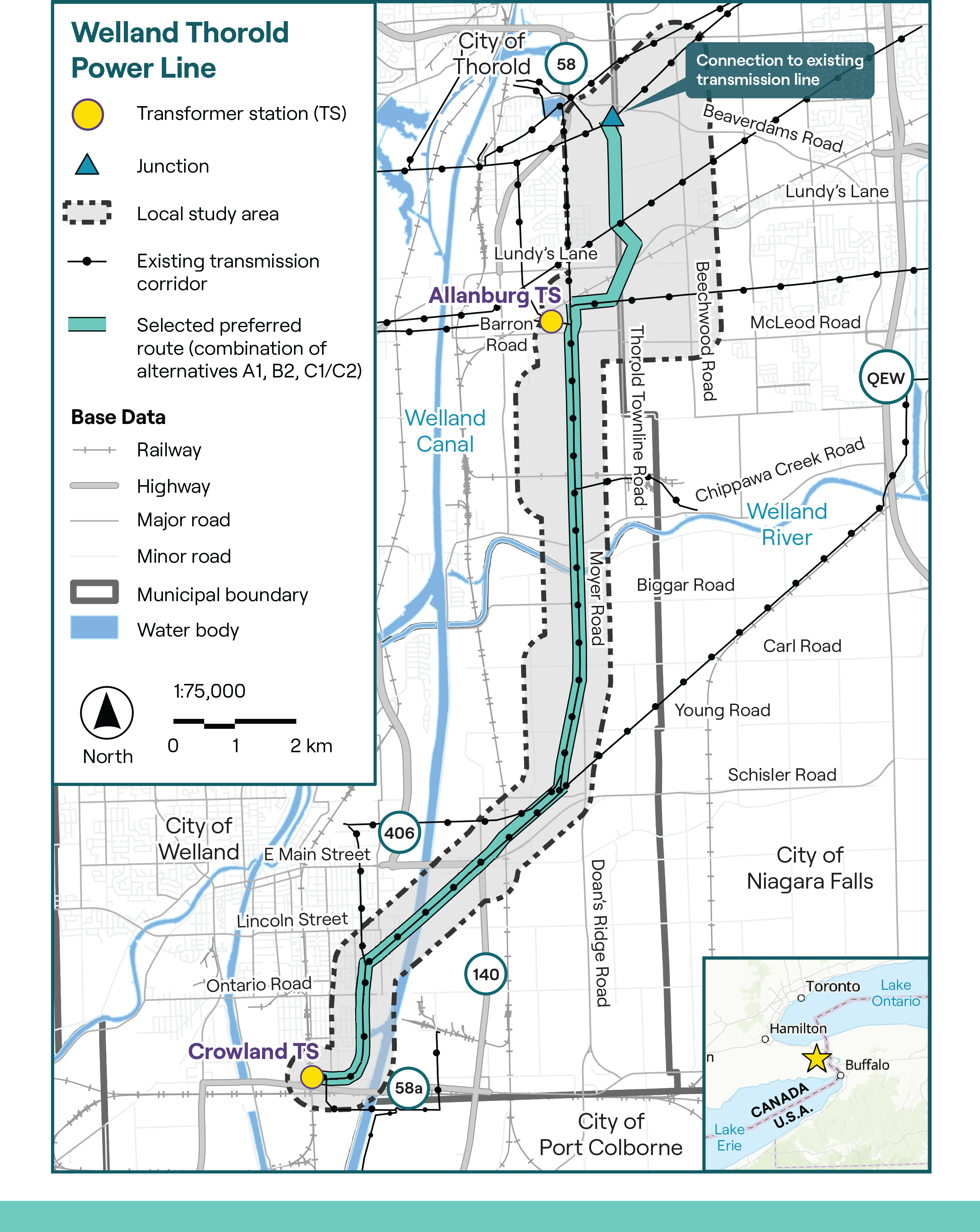 Welland Thorold Hydro Line