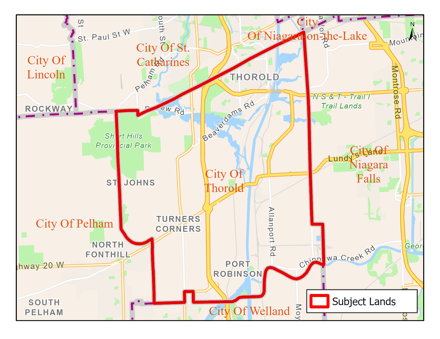 City of Thorold Map